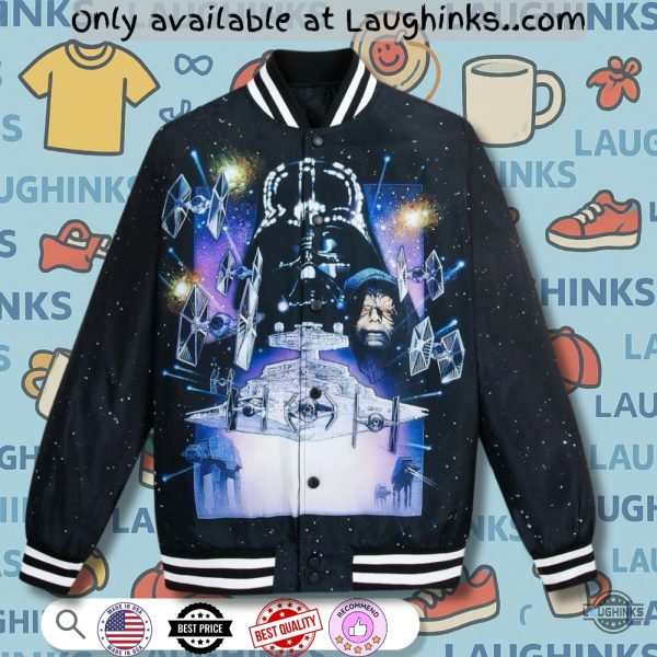 darth vader star wars the empire strikes back 45th anniversary bomber varsity baseball jacket laughinks 1