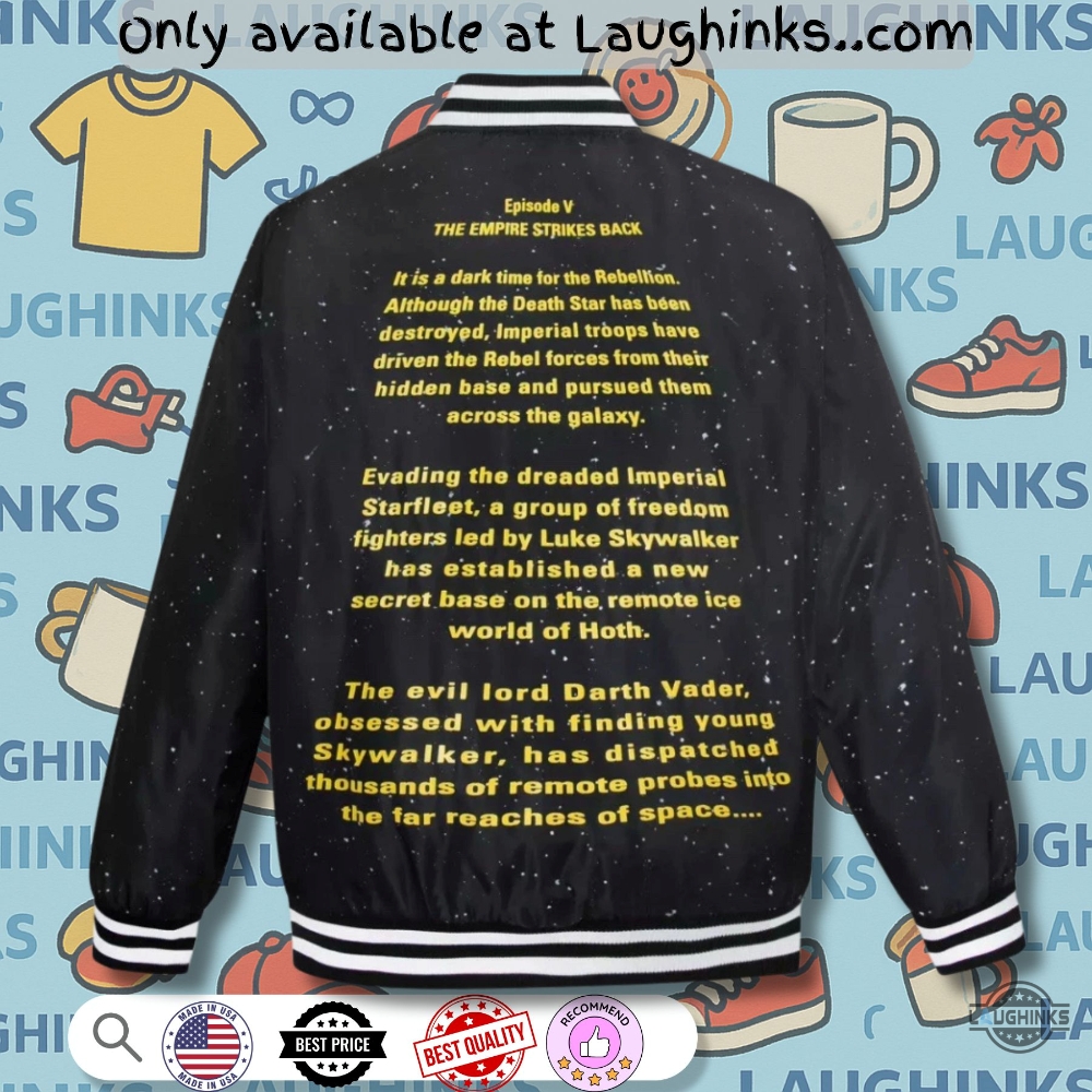 Darth Vader Star Wars The Empire Strikes Back 45Th Anniversary Bomber Varsity Baseball Jacket 7 Darth Vader Star Wars The Empire Strikes Back 45th Anniversary Bomber Varsity Baseball Jacket