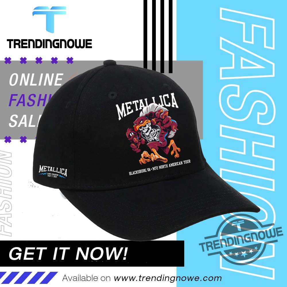 Virginia Tech Metallica Hat Metallica M72 Virginia Tech 2025 Cap trendingnowe 1