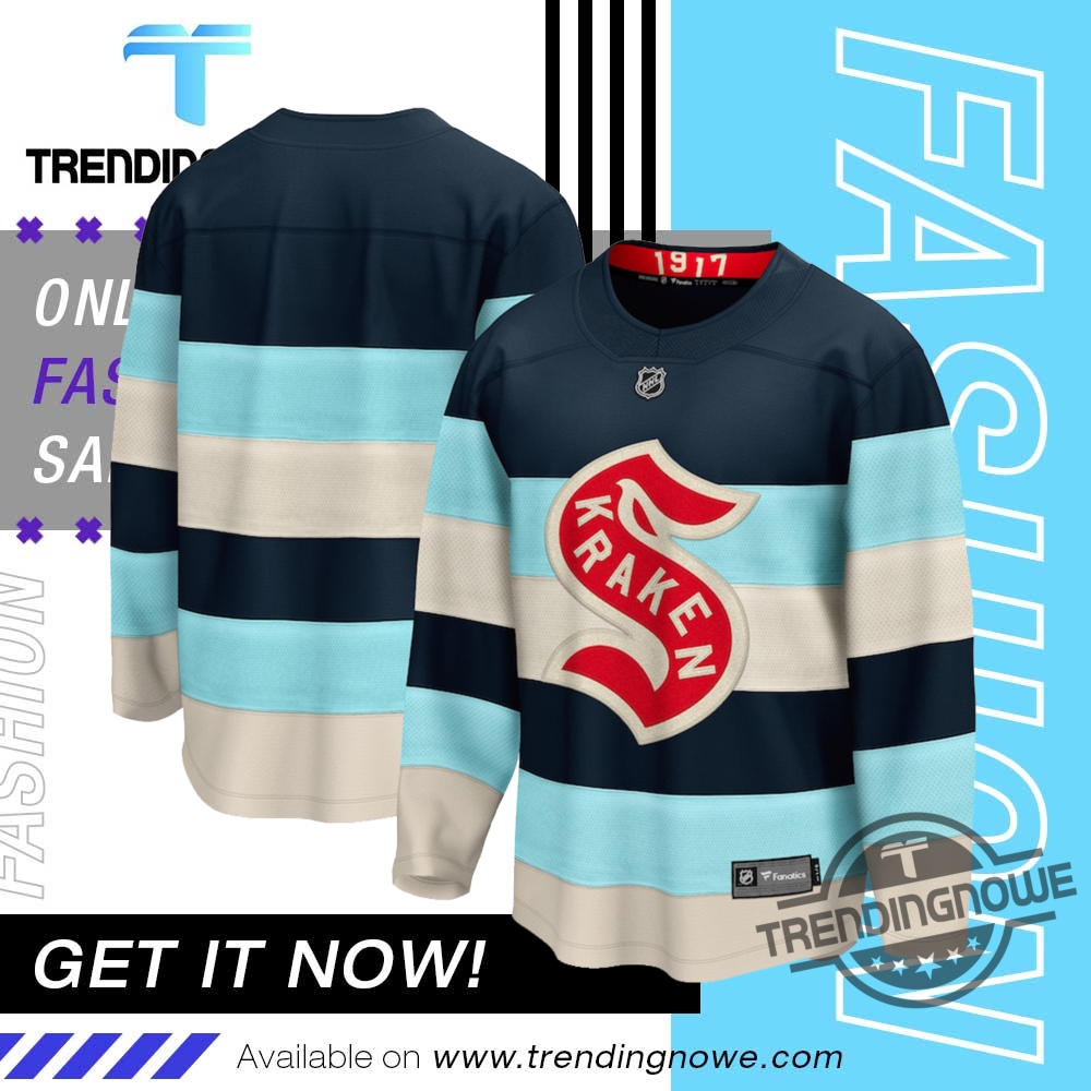 Seattle Kraken Outdoor Jersey Seattle Kraken Deep Sea Blue Nhl Jersey trendingnowe 1