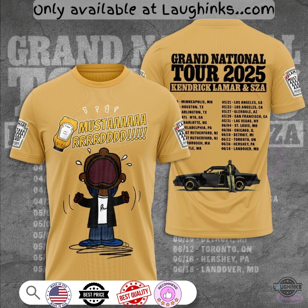 Kendrick Lamar Gnx 2025 Grand National Tour Mustard T Shirt Sweatshirt Hoodie 5 Kendrick Lamar GNX 2025 Grand National Tour Mustard T shirt sweatshirt hoodie