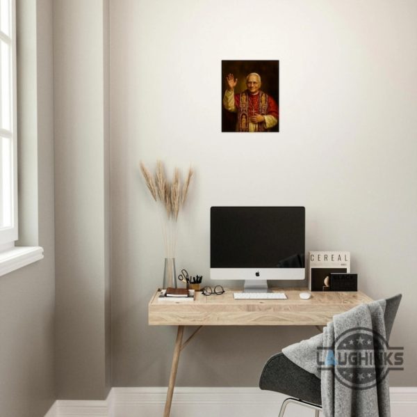 pope leo xiv framed poster peace be with all of you robert francis cardinal prevost canvas printed wall art laughinks 7