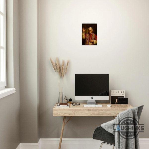 pope leo xiv framed poster peace be with all of you robert francis cardinal prevost canvas printed wall art laughinks 9