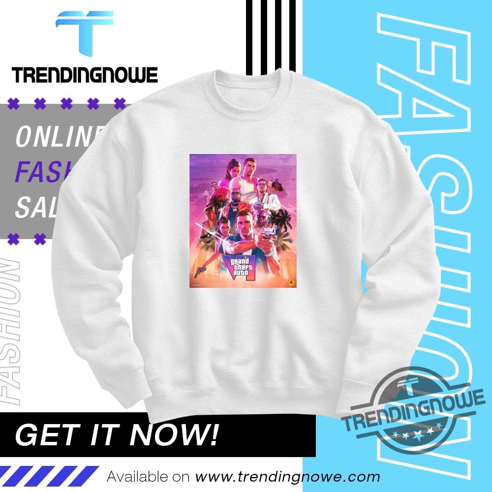 Gta6 Grand Theft Auto Vi Poster Shirt 10 GTA6 Grand Theft Auto VI Poster Shirt