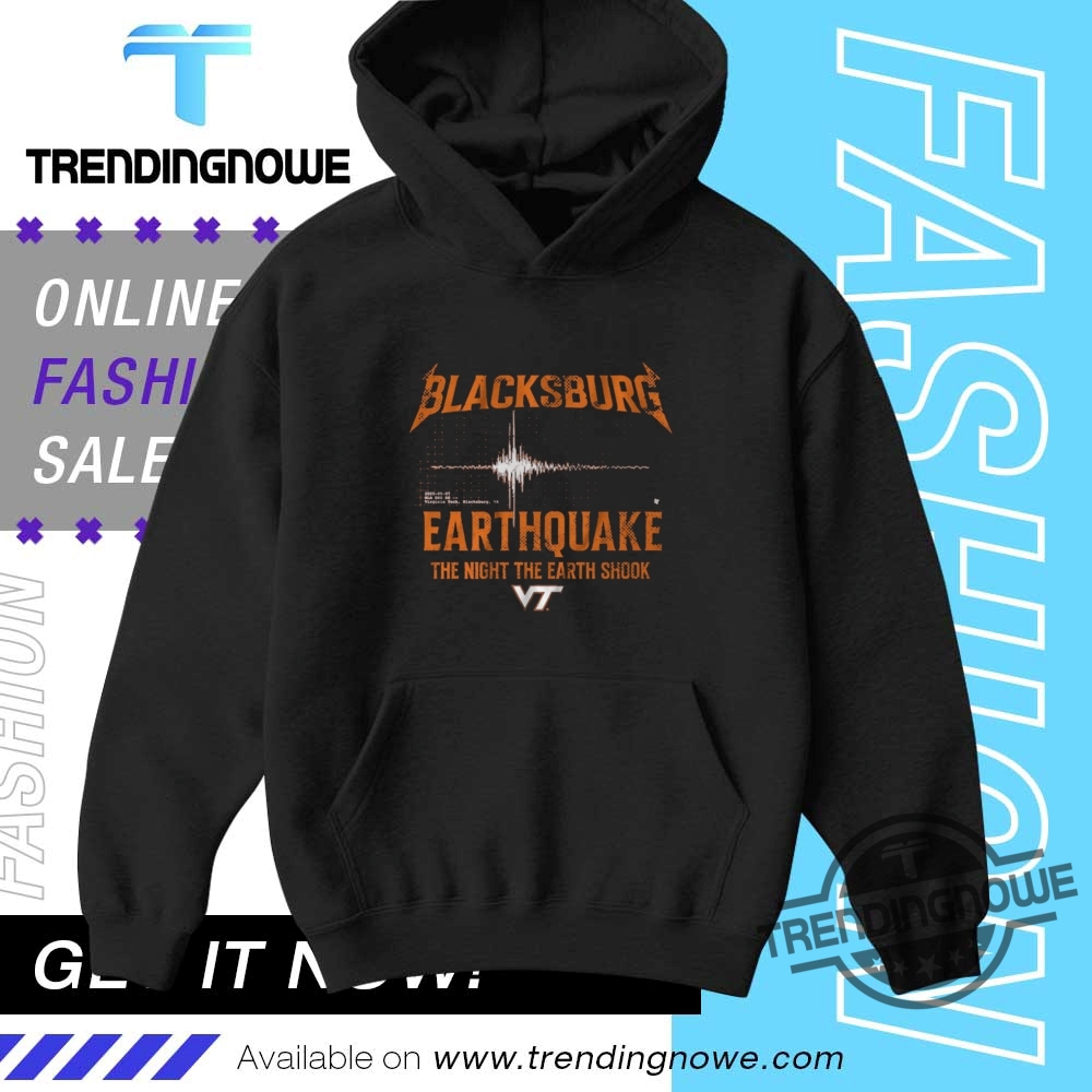 Virginia Tech Blacksburg Earthquake Shirt 9 Virginia Tech Blacksburg Earthquake Shirt