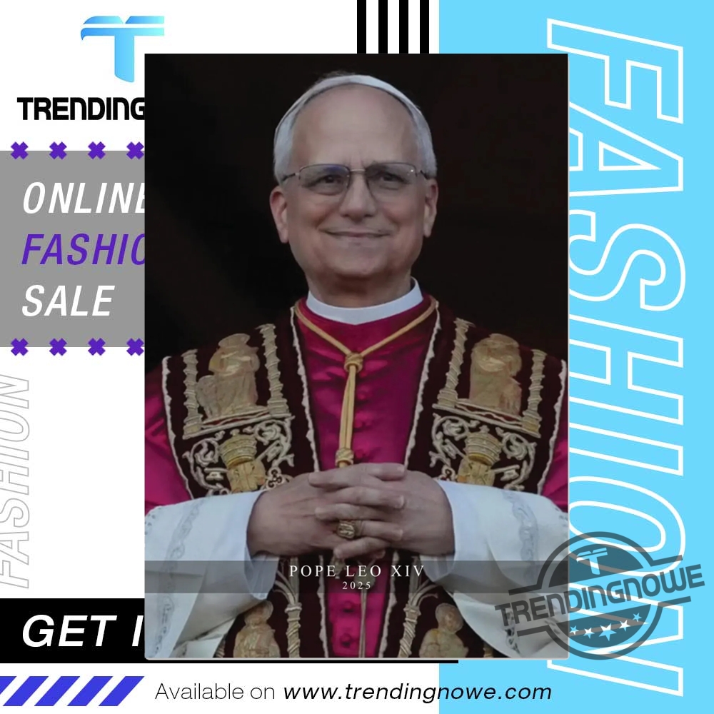 Pope Leo Xiv 2025 Poster Historic Vatican Portrait Print Catholic Wall Art trendingnowe 1