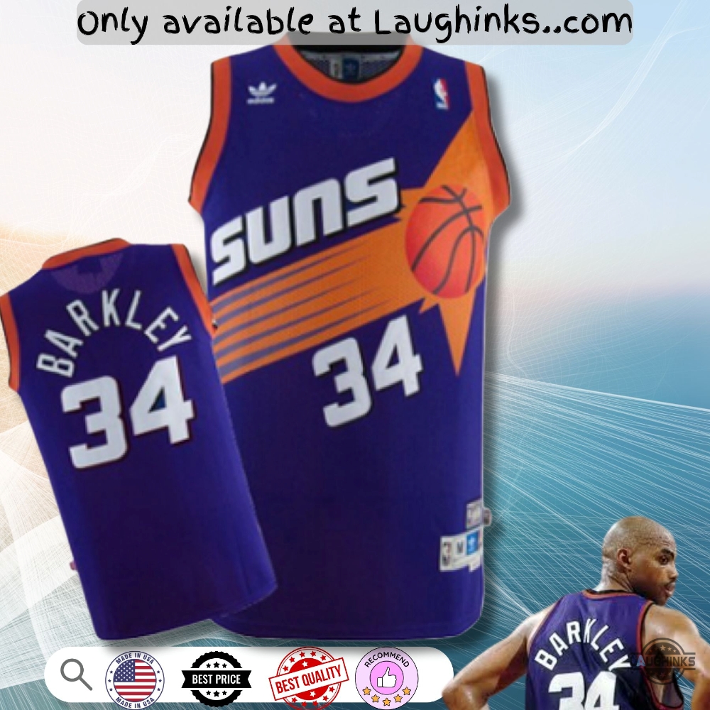Phoenix Suns Adidas Purple 34 Charles Barkley Basketball Jersey Replica Shirt 5 PHOENIX SUNS ADIDAS Purple 34 CHARLES BARKLEY basketball jersey replica shirt