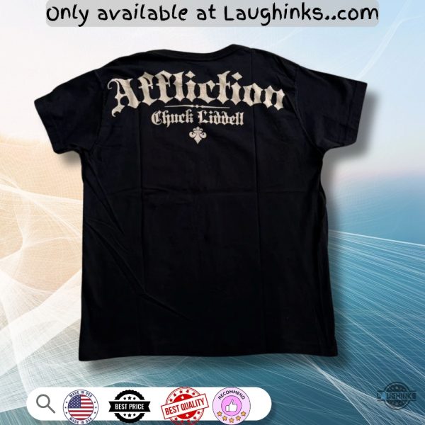 affliction chuck liddell iceman ufc skull shirt new printed