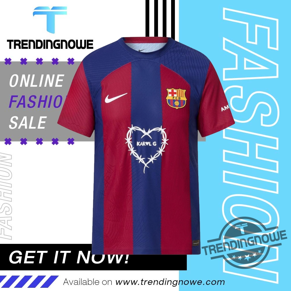 Karol G Barcelona Jersey For Sale Fc Barcelona Home Shirt Karol G trendingnowe 1