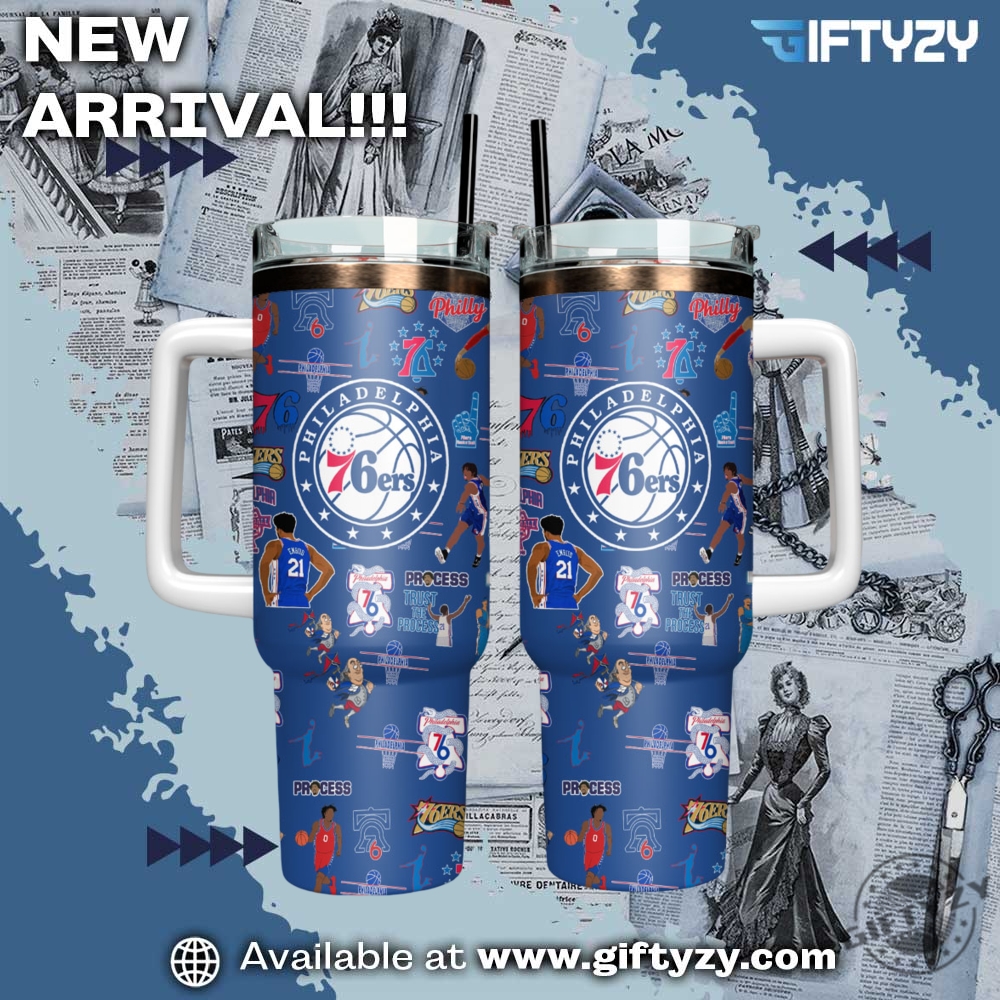 music x sport shirts, stanley 14 Basketball Team Nba Philadelphia 76Ers Tumbler With Handle