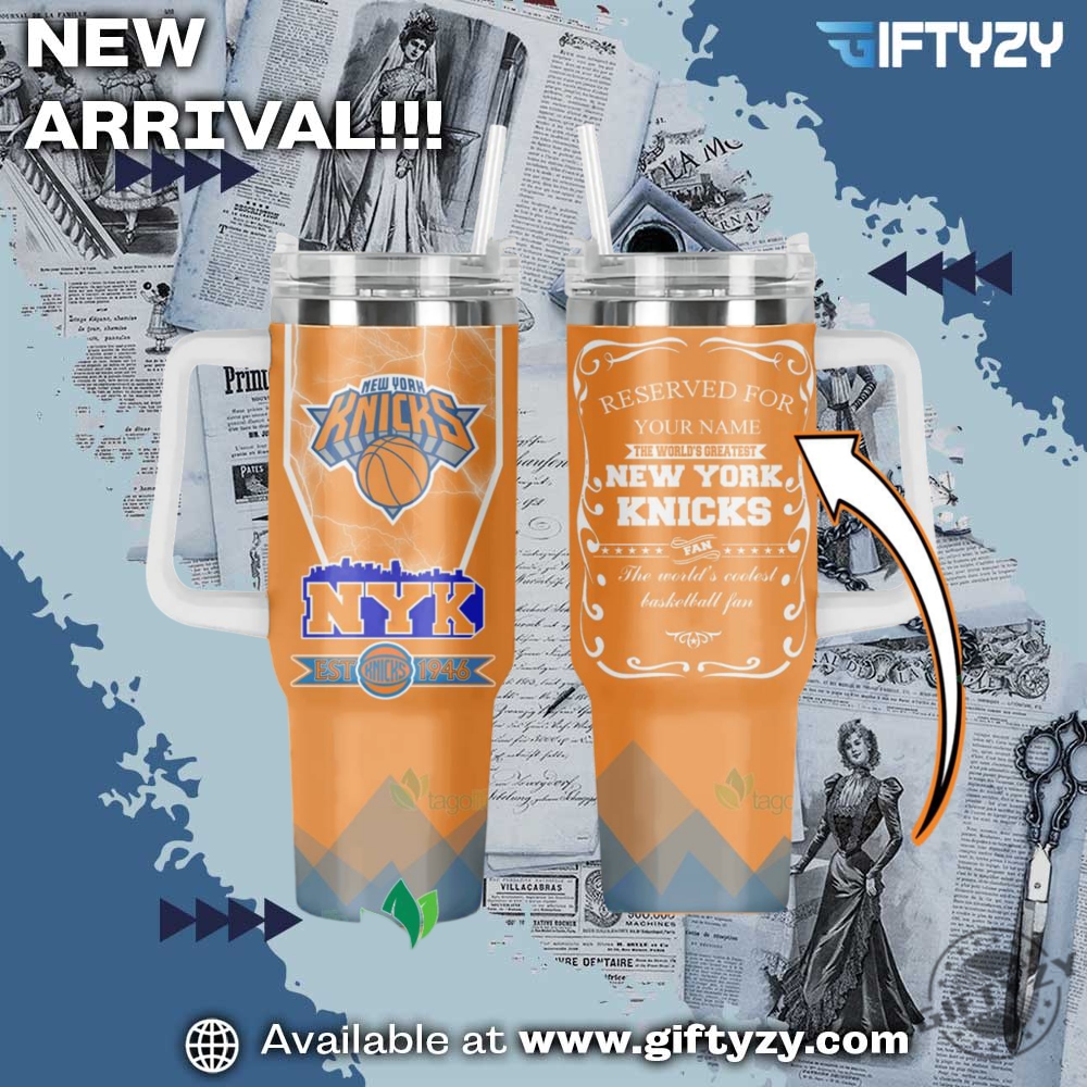 music x sport shirts, stanley 21 Nba Basketball New York Knicks Custom Text Stanley Tumbler With Handle