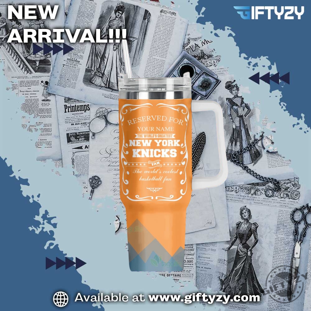 Nba Basketball New York Knicks Custom Text Stanley Tumbler With Handle 3 NBA Basketball New York Knicks Custom Text Stanley Tumbler With Handle