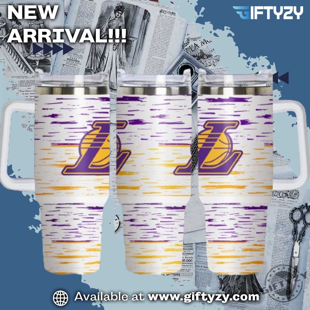 Trending Shirts and NBA Tumbler 11 Nba Basketball Los Angeles Lakers Tumbler With Handle Stanley