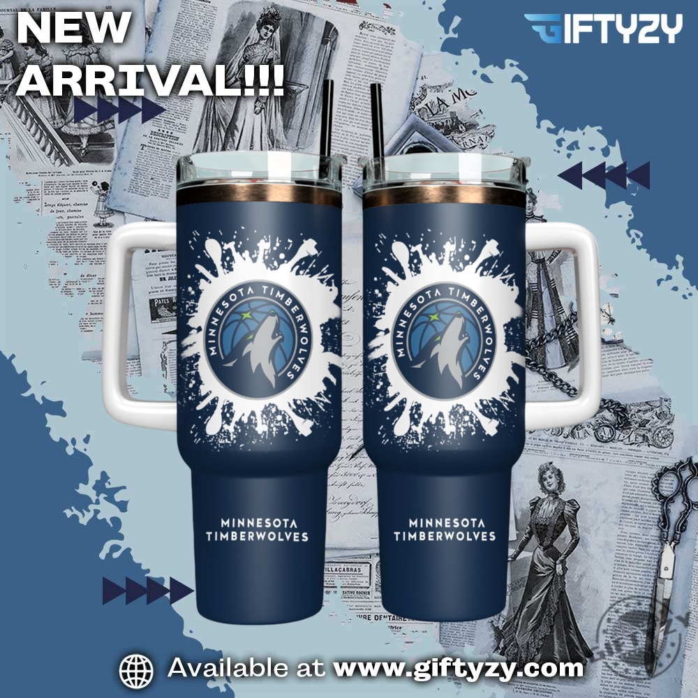 Trending Shirts and NBA Tumbler 12 Nba Basketball Minnesota Timberwolves Tumbler With Handle Stanley