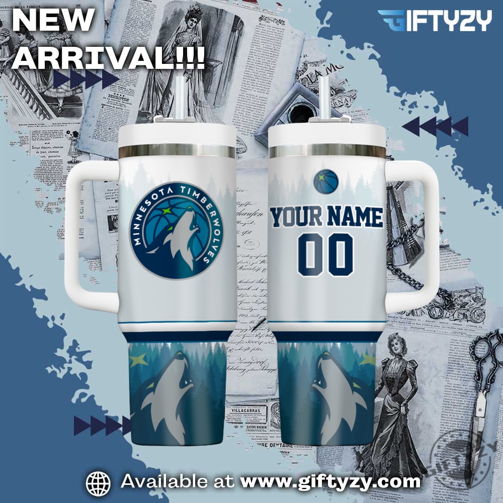 Nba Basketball Minnesota Timberwolves Custom Name Stanley Cup Tumbler With Handle 5 NBA Basketball Minnesota Timberwolves Custom Name Stanley Cup Tumbler With Handle