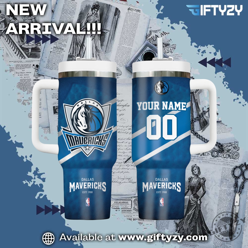 Trending Shirts and NBA Tumbler 19 Nba Basketball Dallas Mavericks Custom Name Stanley Cup Tumbler With Handle