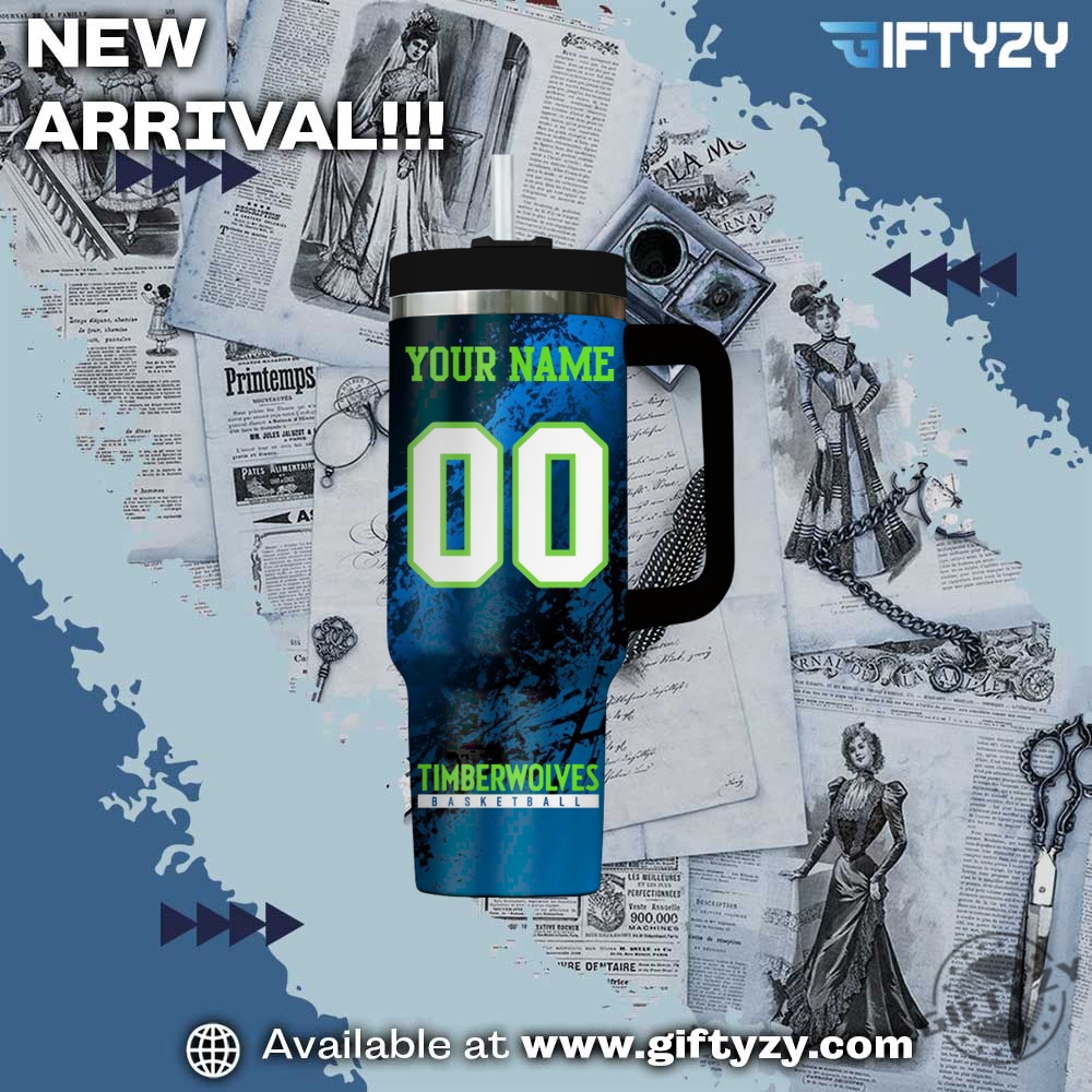 Minnesota Timberwolves Nba Custom Name Stanley Cup Tumbler With Handle 5 Minnesota Timberwolves NBA Custom Name Stanley Cup Tumbler With Handle