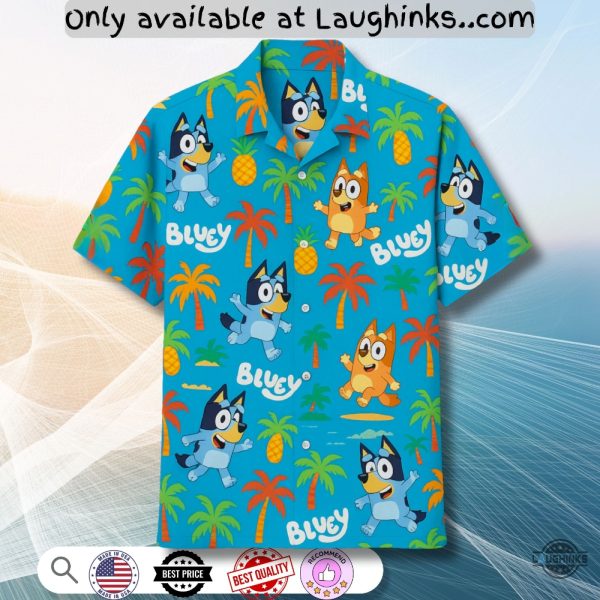 bluey and bingo hawaiian shirt