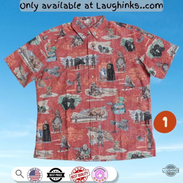 star wars mandalorian hawaiian shirt full printed