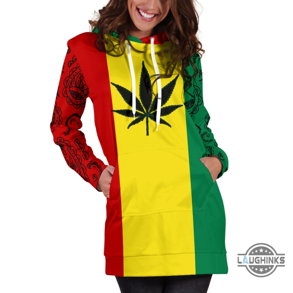 420 Cannabis Weeds Rasta Hoodie Dress 10 420 Cannabis Weeds Rasta Hoodie Dress