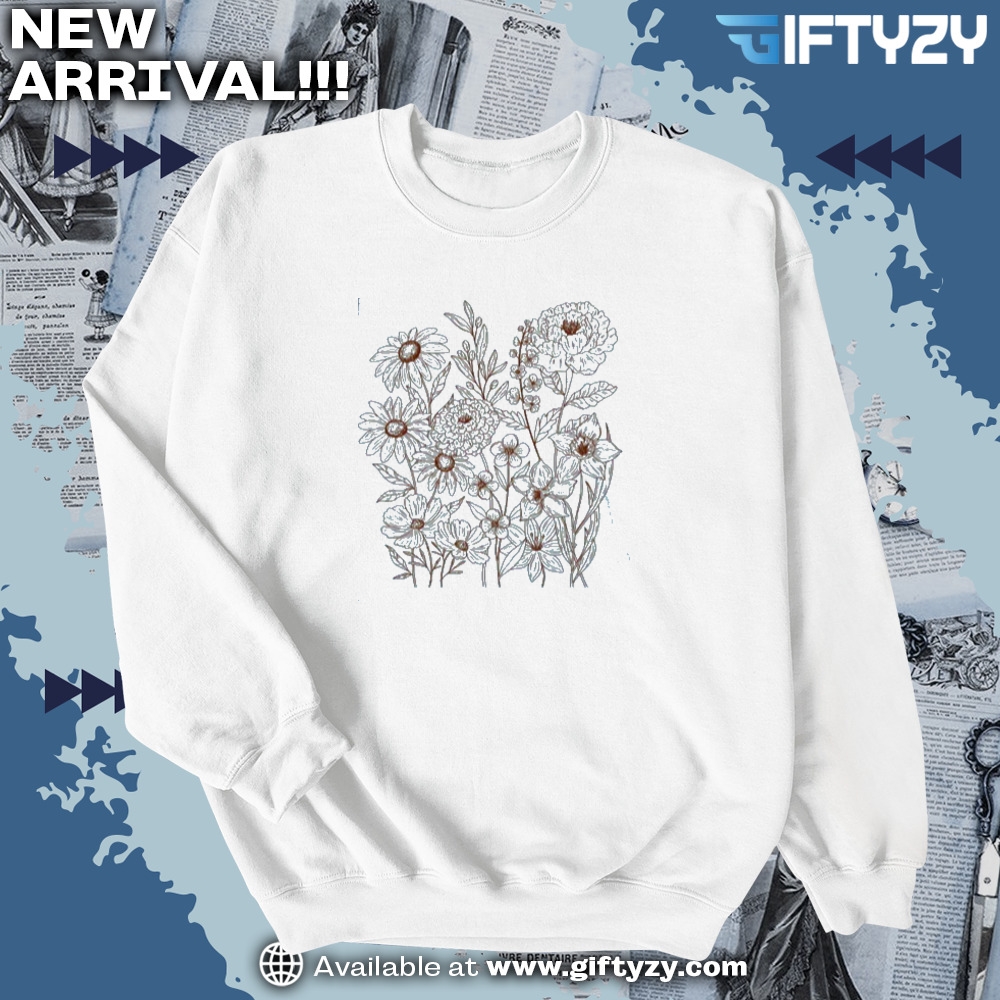 Trending Shirts and NBA Stanley 3 Pressed Flowers Shirt Boho Cottagecore Botanical Floral Tee
