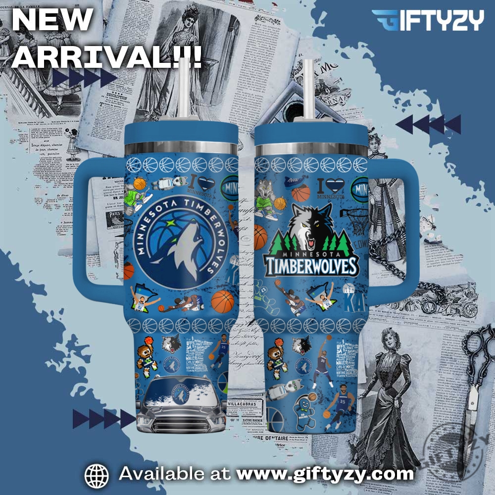 Trending Shirts and NBA Stanley 18 Nba Basketball Minnesota Timberwolves Art Stanley Cup Tumbler With Handle