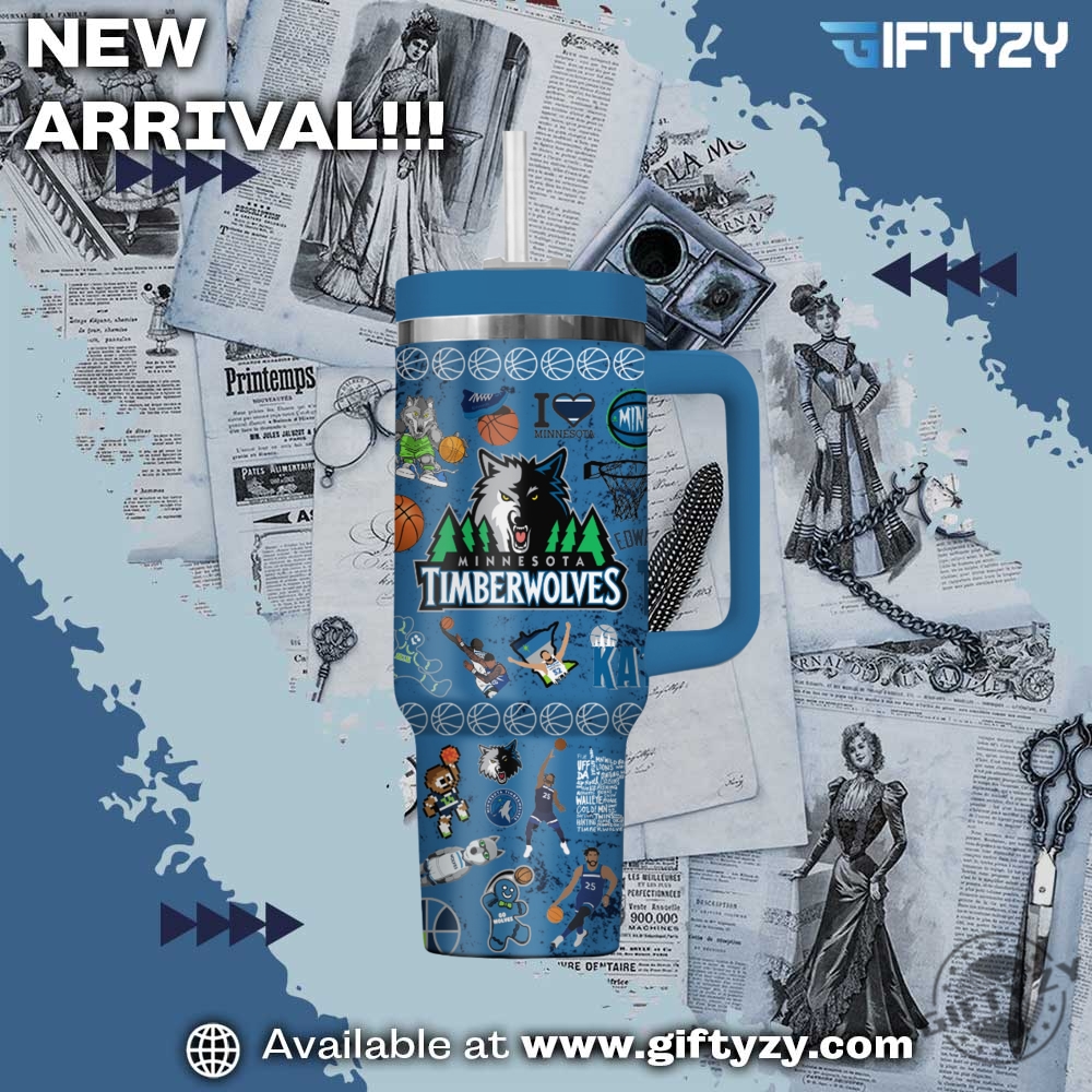 Nba Basketball Minnesota Timberwolves Art Stanley Cup Tumbler With Handle 5 NBA Basketball Minnesota Timberwolves Art Stanley Cup Tumbler With Handle