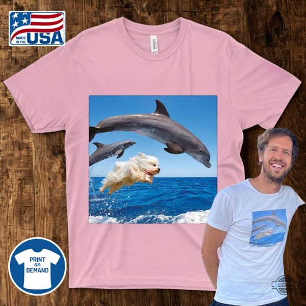 f1 sebastian vettel funny dog and dolphins shirt