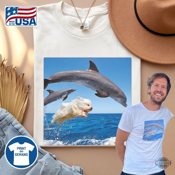 f1 sebastian vettel funny dog and dolphins shirt