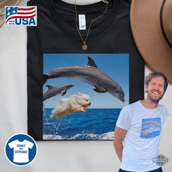 f1 sebastian vettel funny dog and dolphins shirt
