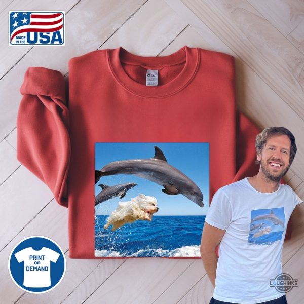 f1 sebastian vettel funny dog and dolphins shirt