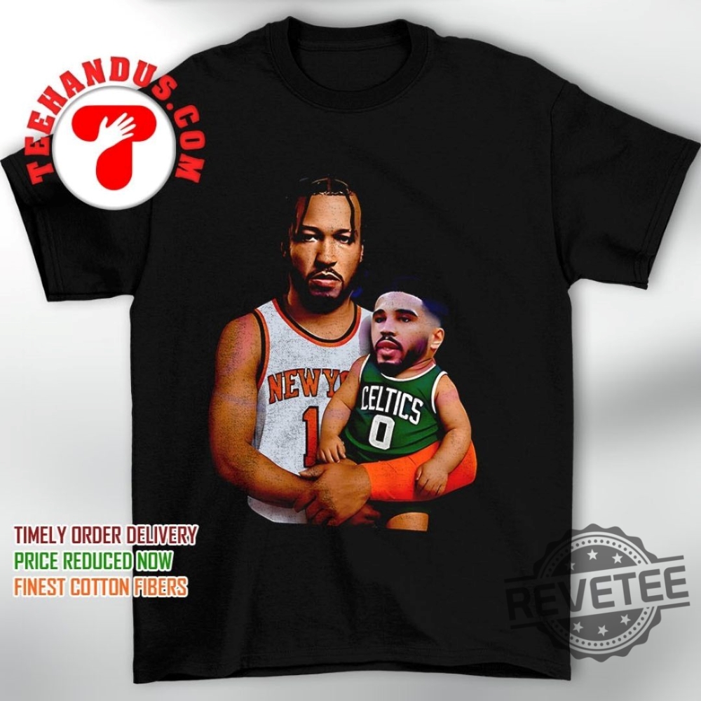 Top Trending 2025: Essential Mental Health Matters Apparel Collection 4 Jayson Tatum Carrying Baby Jalen Brunson New York Knicks X Boston Celtics 2025 Nba Playoffs Shirt Td Garden Duel Hoodie Crewneck