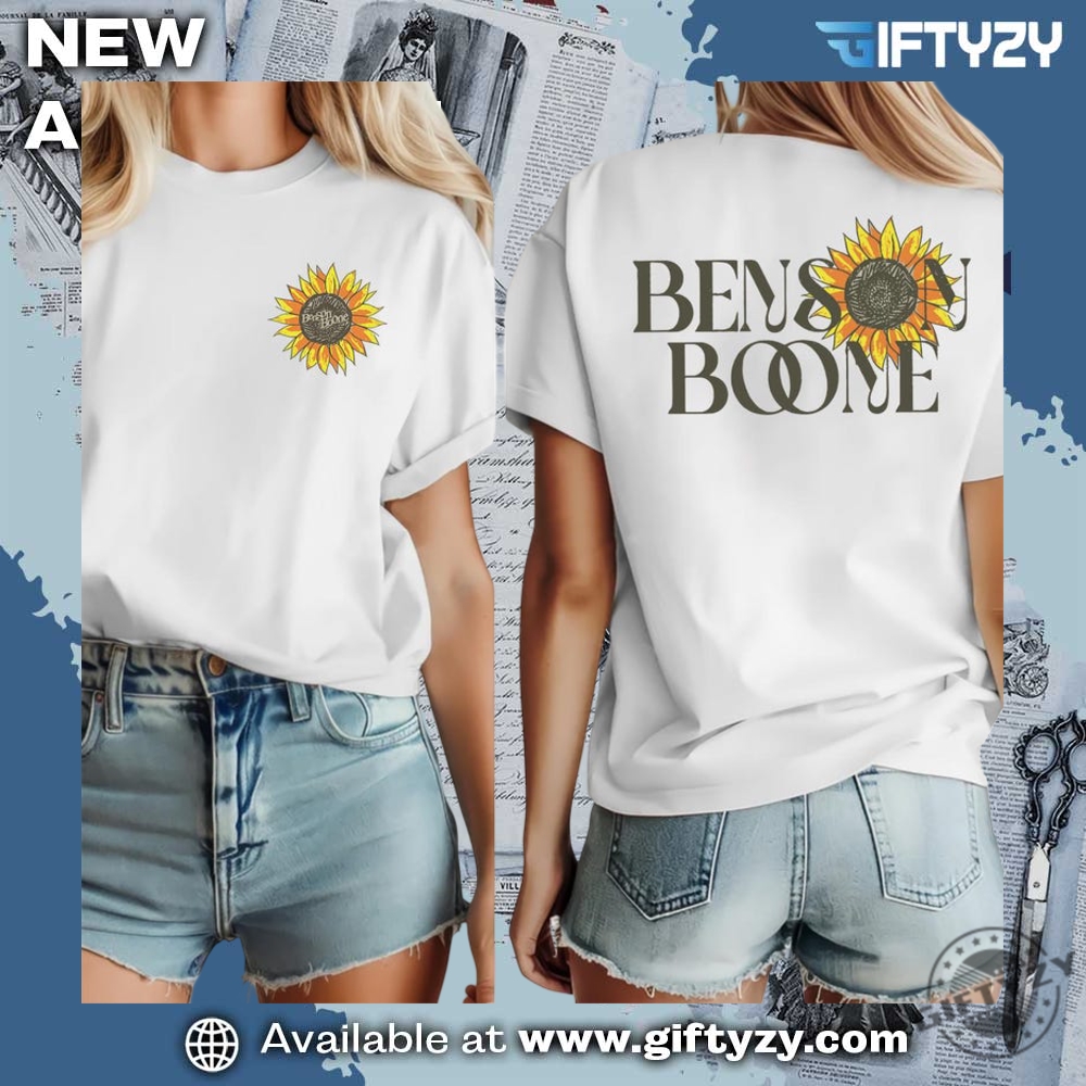 Benson Boone Tour Album 2025 Concert 2Sided Shirt 3 Benson Boone Tour Album 2025 Concert 2-sided Shirt