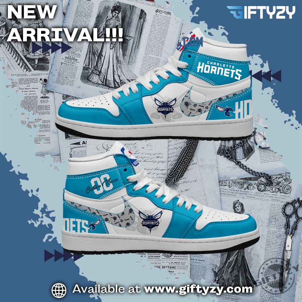 NBA Trending Shirt and Shoes 20 Nba Basketball Charlotte Hornets Personalized Air Jordan 1 Shoes
