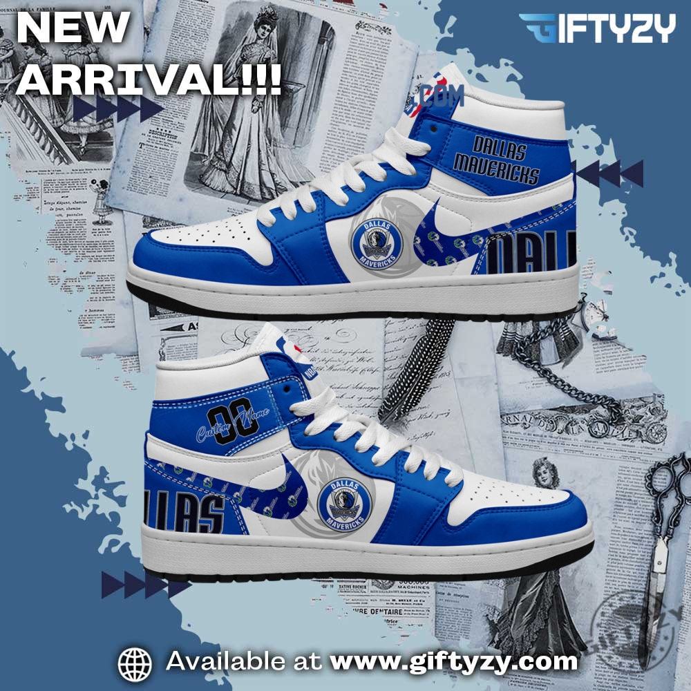 NBA Trending Shirt and Shoes 23 Nba Basketball Dallas Mavericks Personalized Air Jordan 1 Shoes
