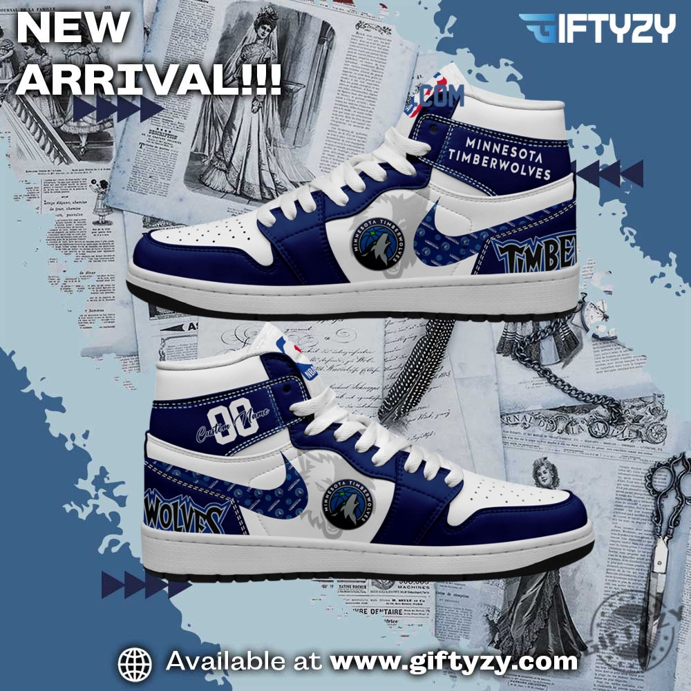 NBA Trending Shirt and Shoes 24 Nba Basketball Minnesota Timberwolves Personalized Air Jordan 1 Shoes