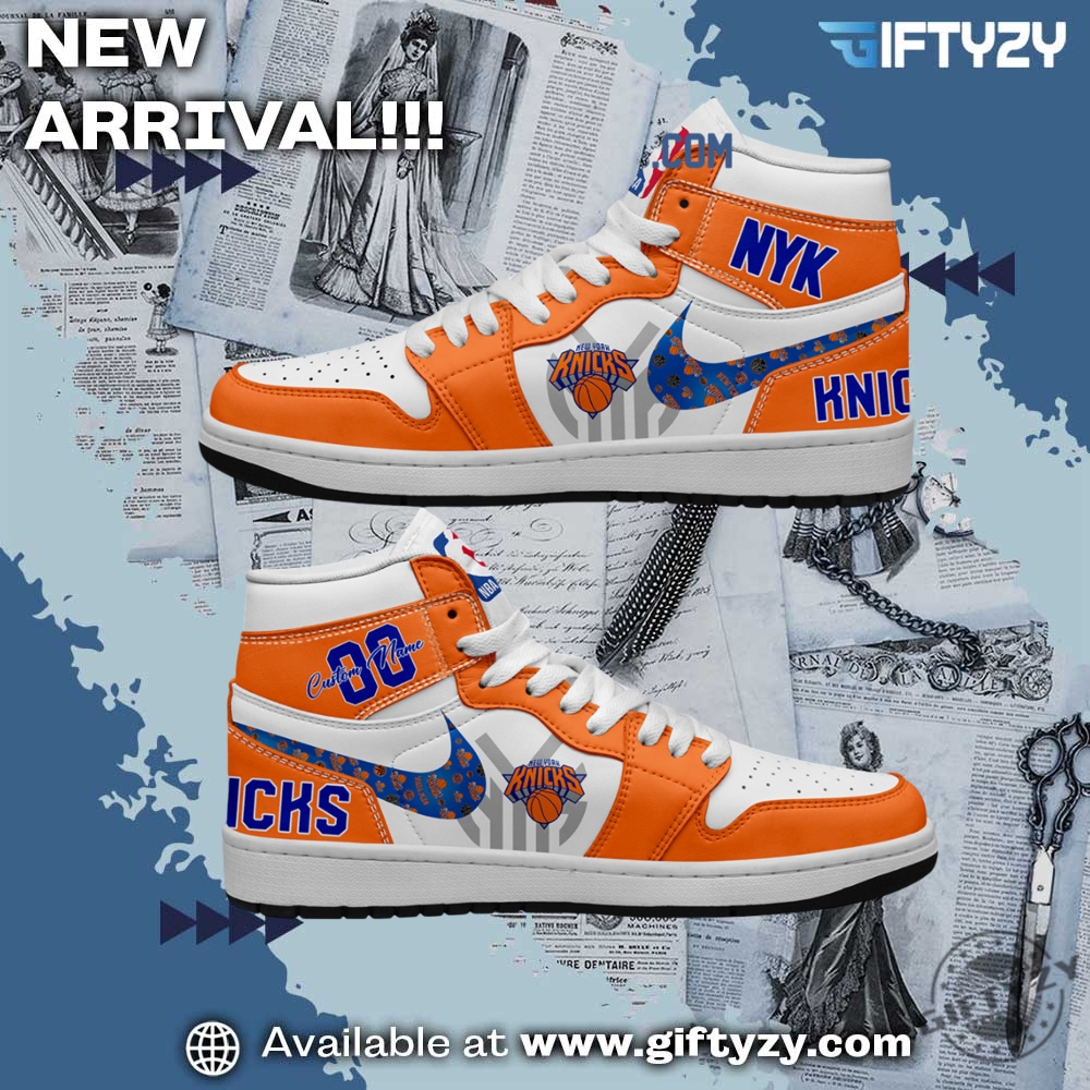 NBA Trending Shirt and Shoes 26 Nba Basketball New York Knicks Personalized Air Jordan 1 Shoes