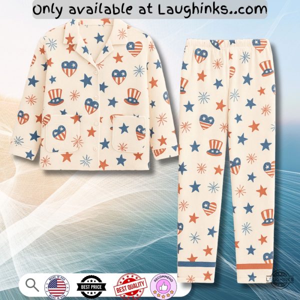 4th of july pajamas fourth of july sleep set