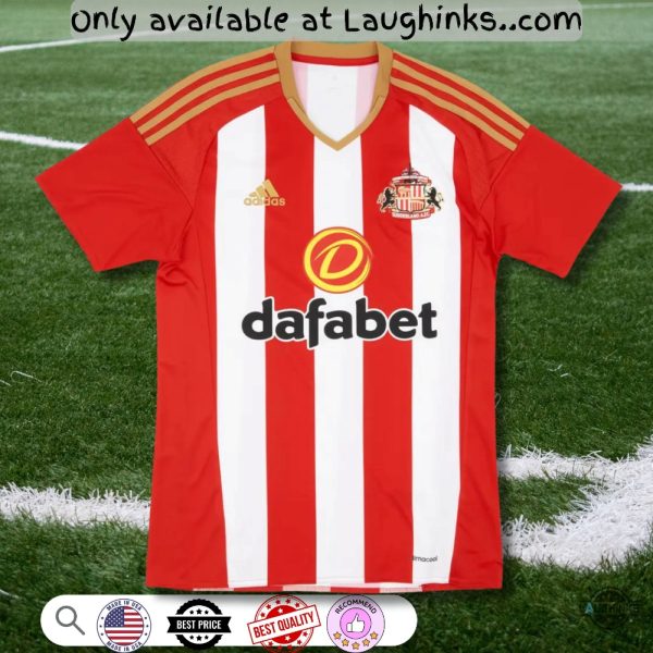 custom name red sunderland 2016 2017 home football jersey shirt full printed replica laughinks 1