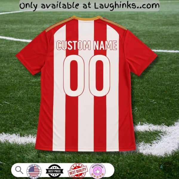 custom name red sunderland 2016 2017 home football jersey shirt full printed replica laughinks 2