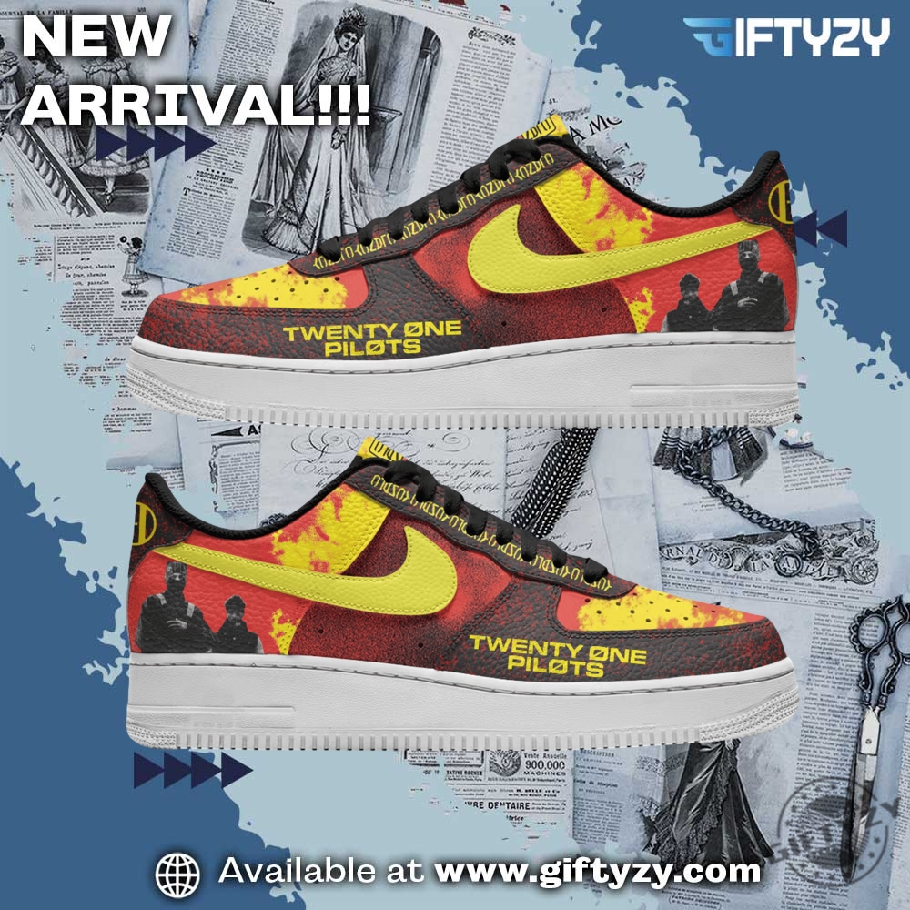 music trending shirt and shoes 19 Twenty One Pilots Nike Air Force Sneaker Trending Shoes