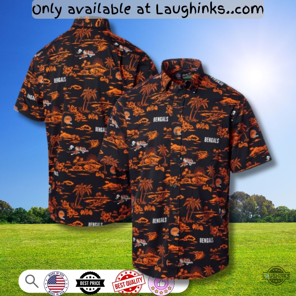 New Nfl Cincinnati Bengals Button Up Hawaiian Shirt Reprinted 5 New NFL Cincinnati Bengals Button Up Hawaiian Shirt reprinted