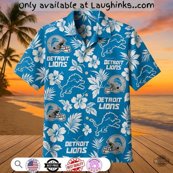 detroits lions hawaiians shirt sideline performance tropical shirt