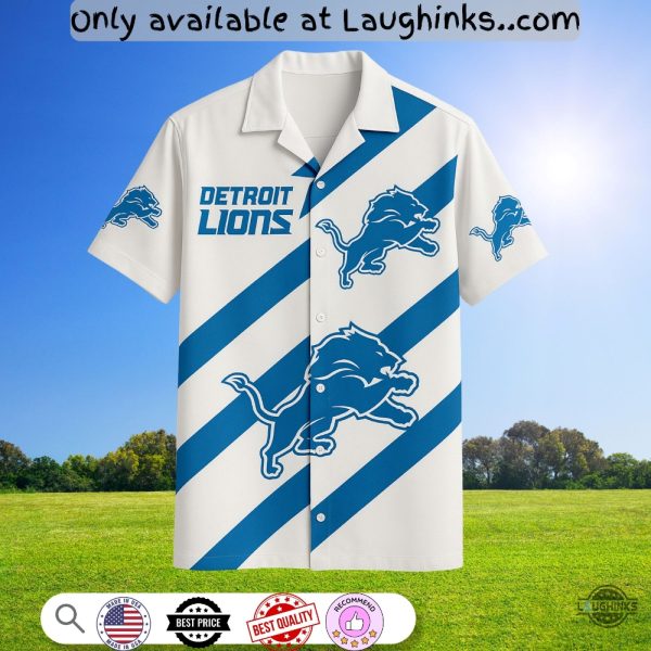 casual detroit lions hawaiian shirt