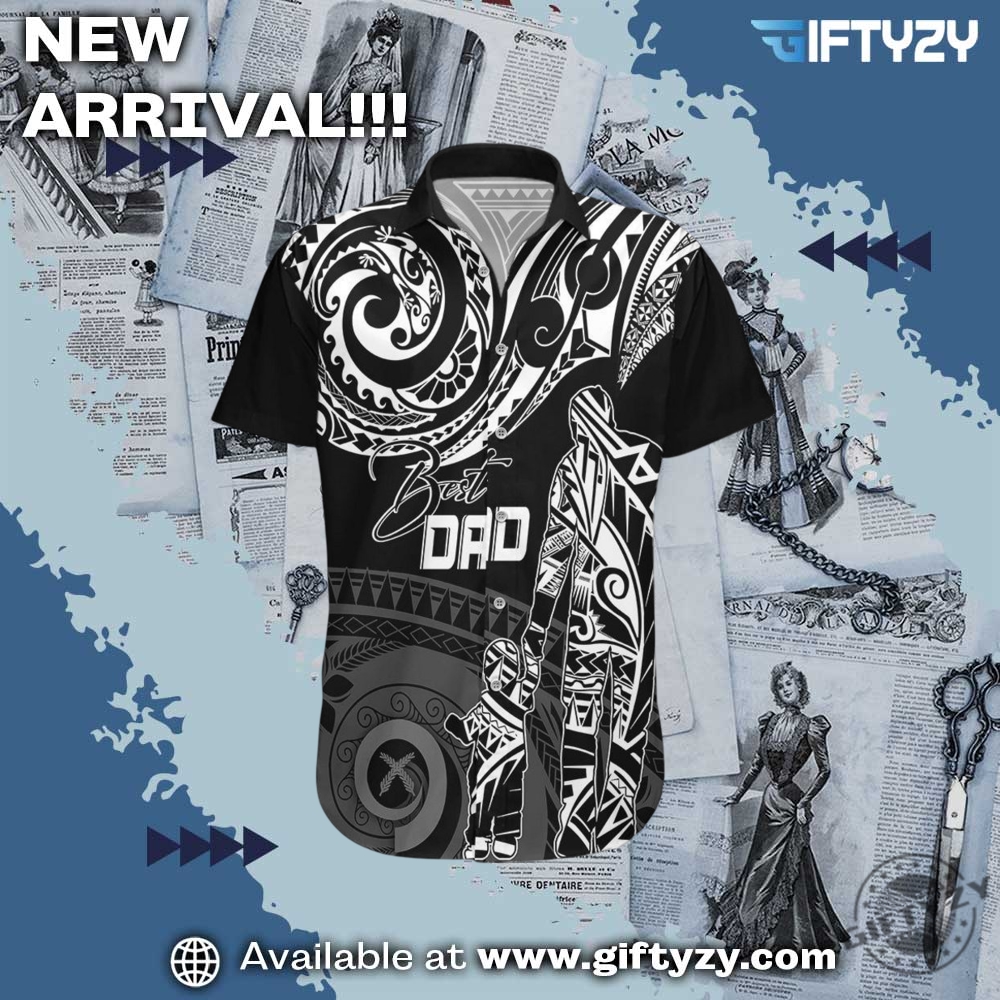 Dad shirt Father's Day Gift 21 Personalised Fathers Day Vanuatu Polynesian Dad Kid Hawaiian 3D Shirt