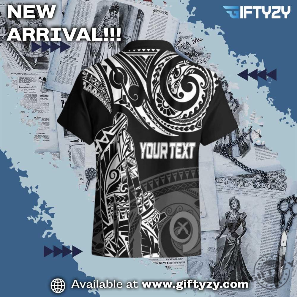 Personalised Fathers Day Vanuatu Polynesian Dad Kid Hawaiian 3D Shirt 3 Personalised Father’s Day Vanuatu Polynesian Dad & Kid Hawaiian 3D Shirt