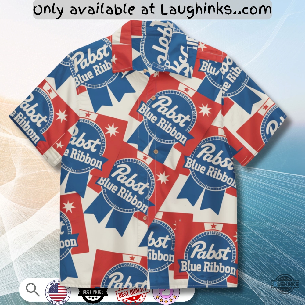 Pabst Blue Ribbon Pbr Hawaiian Shirt 5 Pabst Blue Ribbon PBR Hawaiian shirt