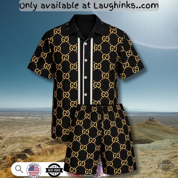 gucci classic hawaiian shirt and shorts