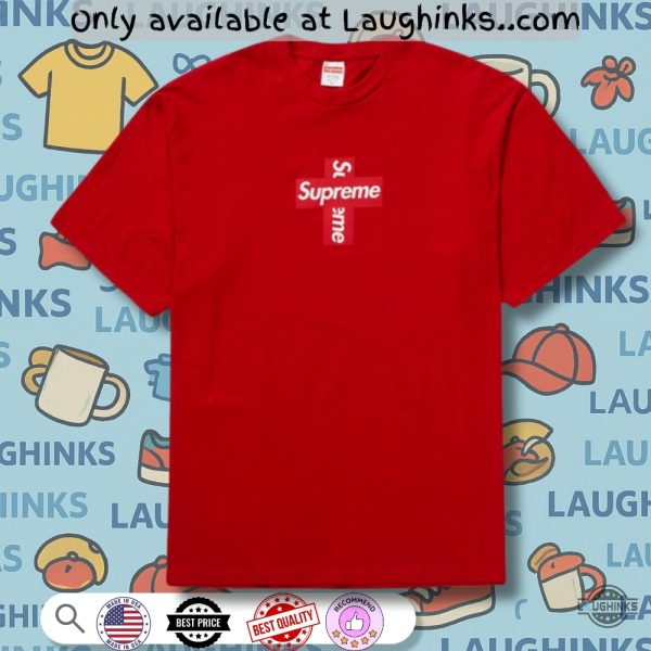 supreme cross box logo t shirt sweatshirt hoodie reprinted