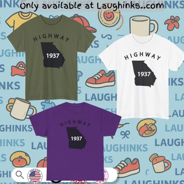 tyrus us map georgia highway 1937 shirt (2)